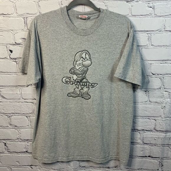 Basic T-shirt with Embroidered Grumpy Graphic - Picture 2 of 8